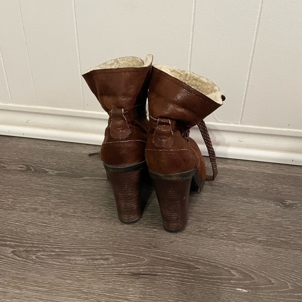 Nine West Jana Jay Ankle Boots Vintage Lace up - Picture 4 of 8